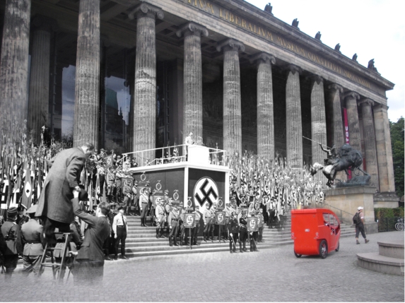 Berllin now and then before and after Altes Museum Hitler speech battle of berlin